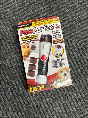 Bell + Howell PawPerfect Pet Nail Grinder - White & Black